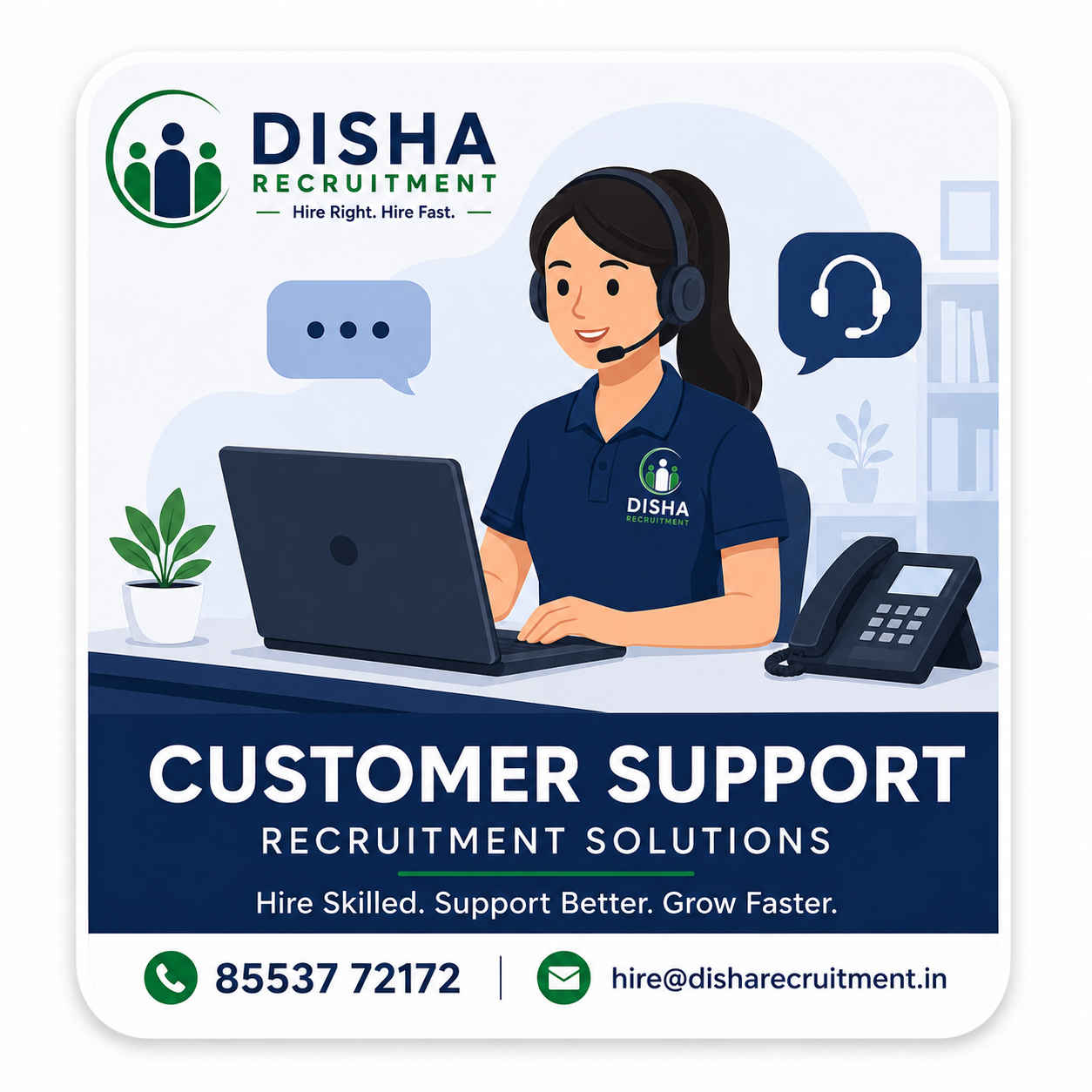 Customer Support Recruitment Services Bangalore - DISHA Recruitment
